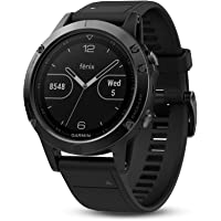 Garmin Fenix 5- Reloj Multideporte- con GPS y medidor de frecuencia Cardiaca- Lente de Cristal y Bisel de Acero…